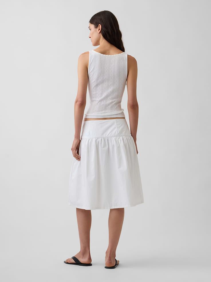 Image number 2 showing, Poplin Drop-Waist Skirt