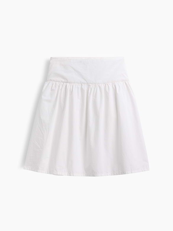 Poplin Drop-Waist Skirt