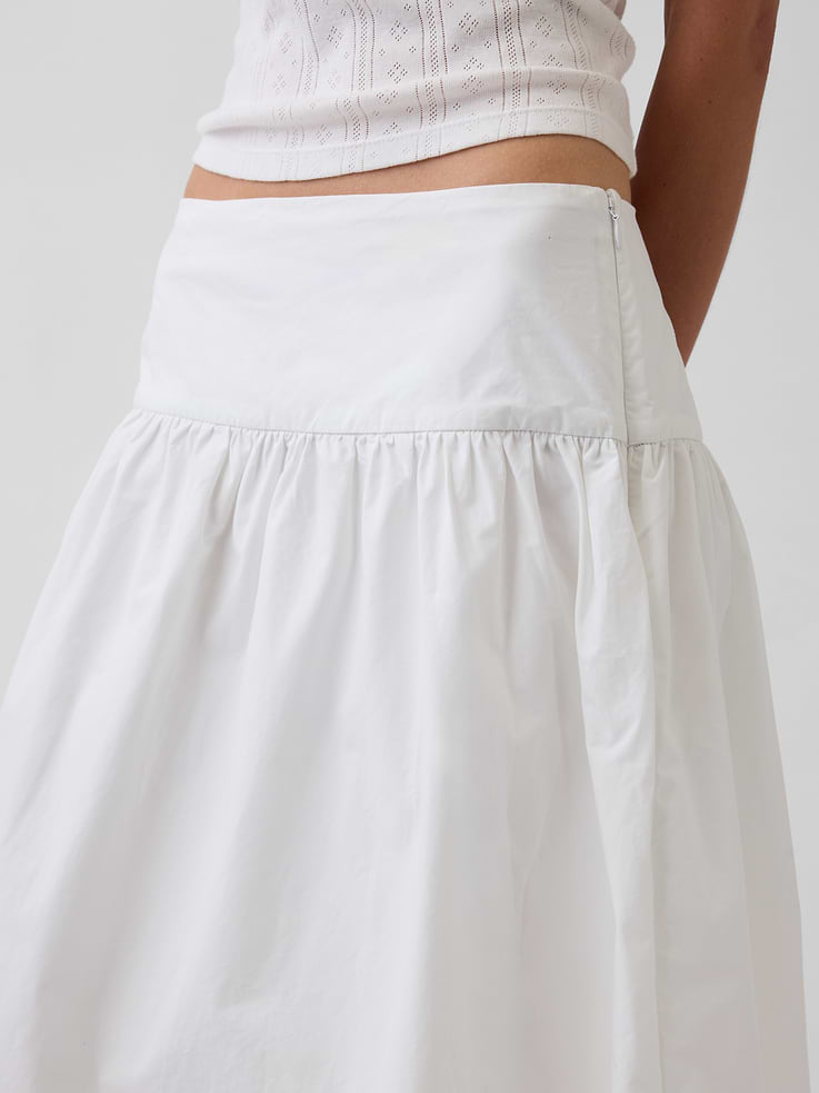 Image number 4 showing, Poplin Drop-Waist Skirt