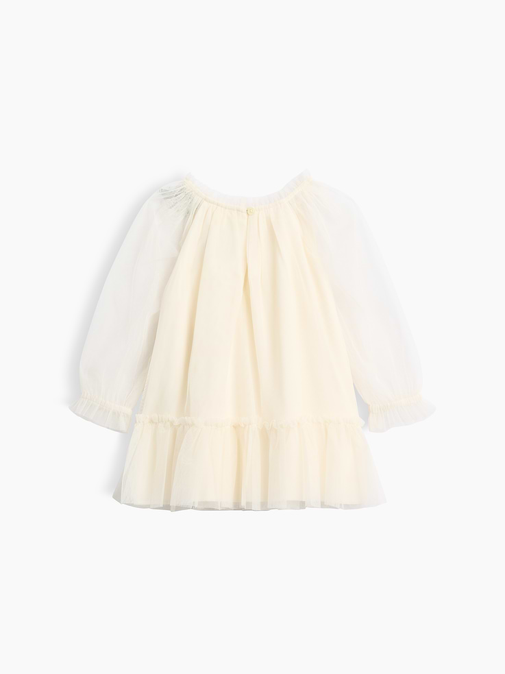 Image 2 de 2, Robe en tulle à encolure à boucle pour Bébé et Tout-petit