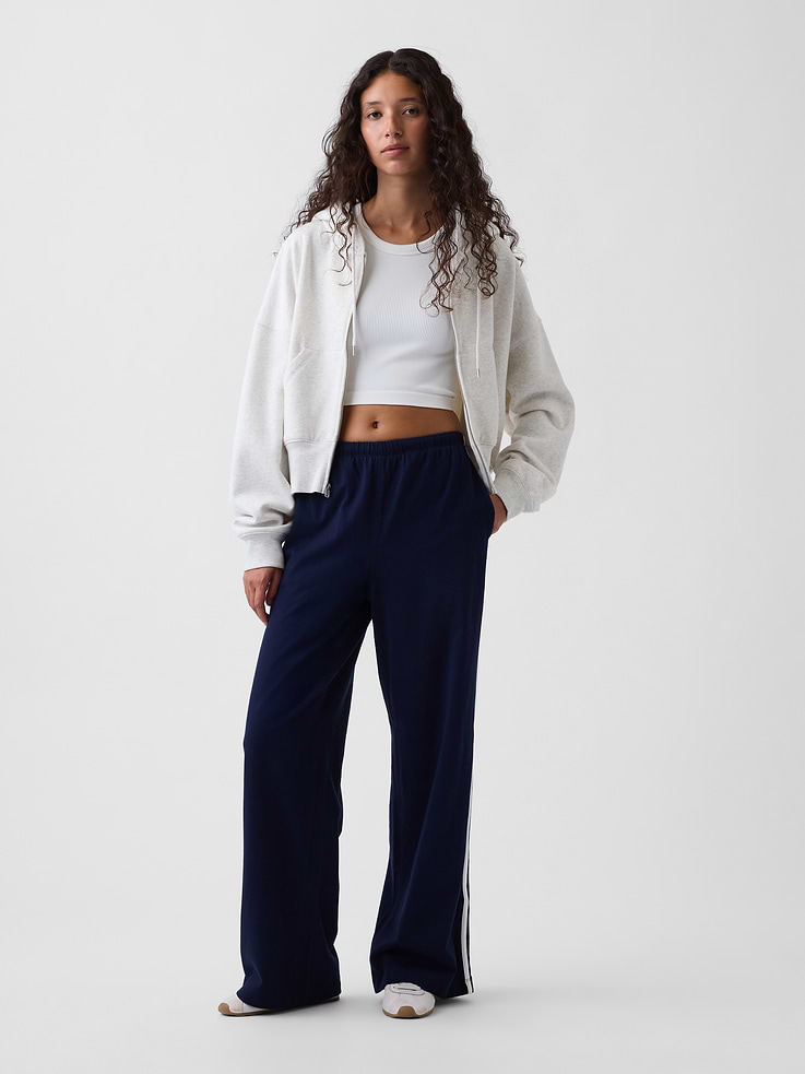 Image number 1 showing, Knit Relaxed Track Pants