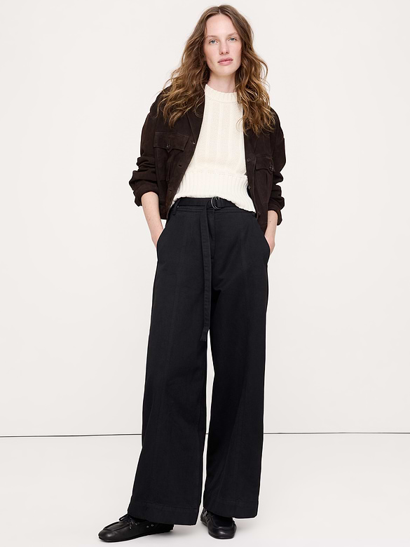 High-Rise Wide-Leg Utility Pant