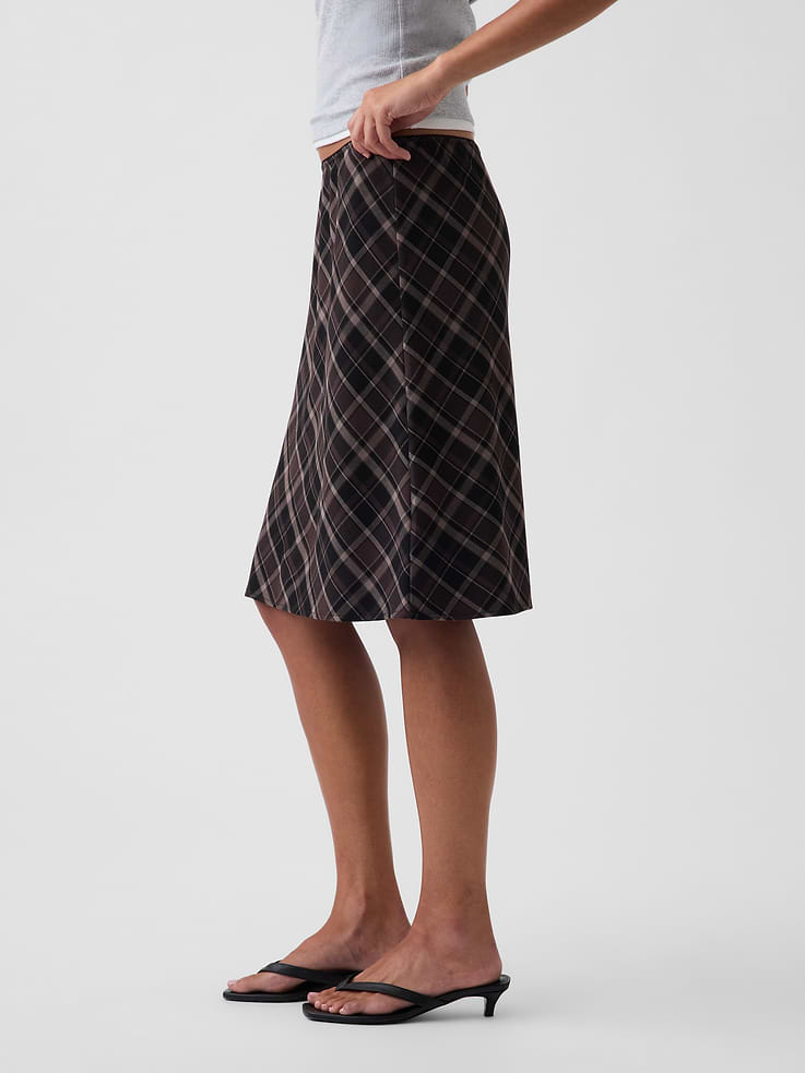 Image number 3 showing, Plaid Easy Knee-Length Skirt