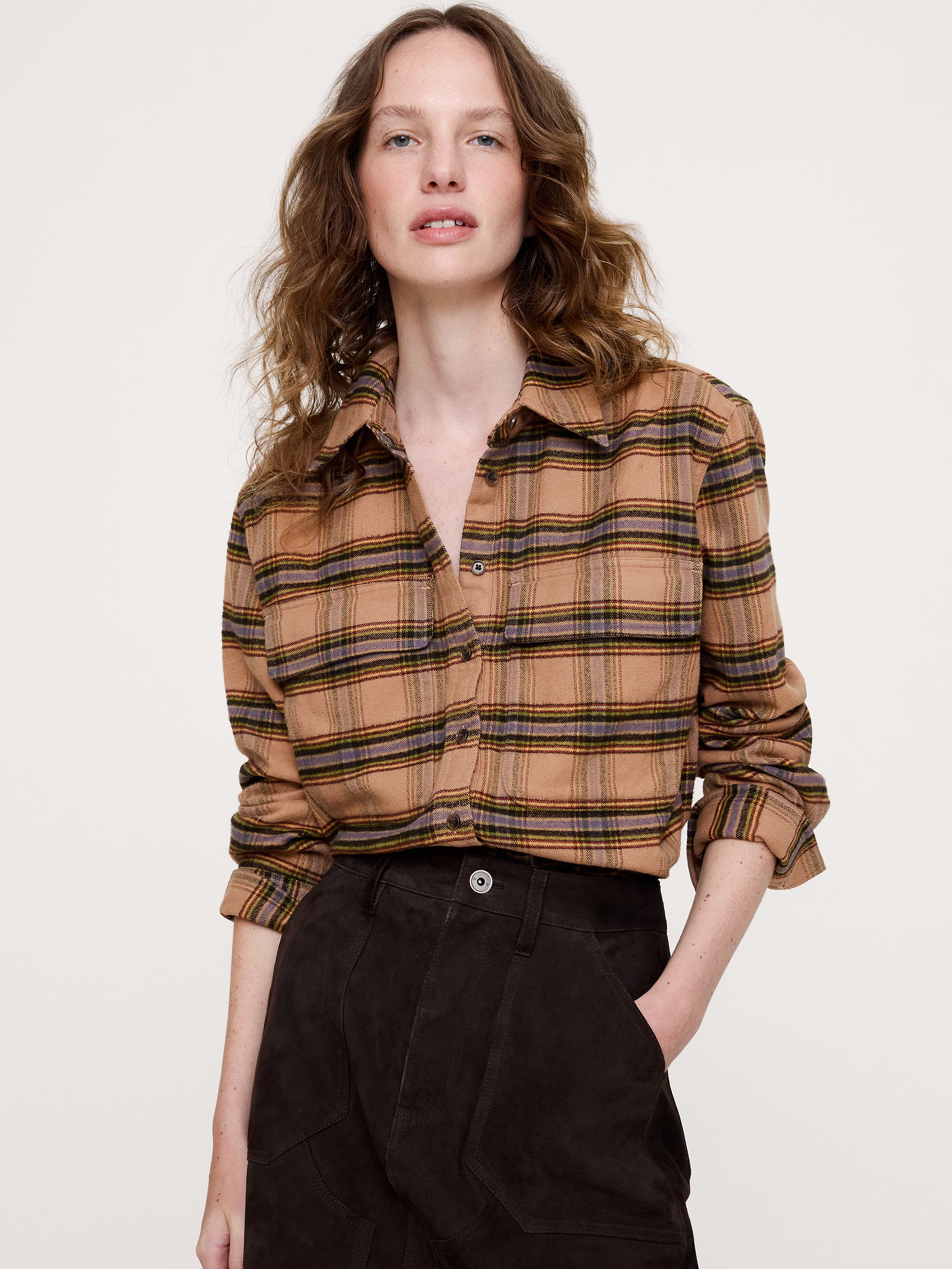 Image number 1 showing, Oversized Cotton Twill Utility Pocket Shirt