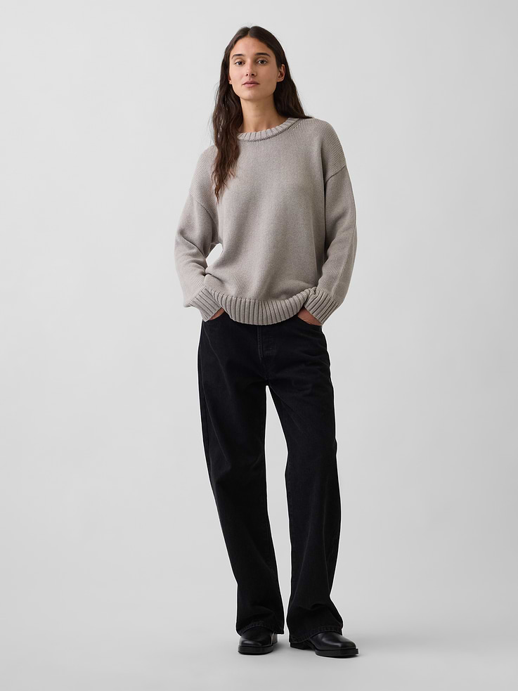 Image number 2 showing, 100% Cotton Oversized Sweater