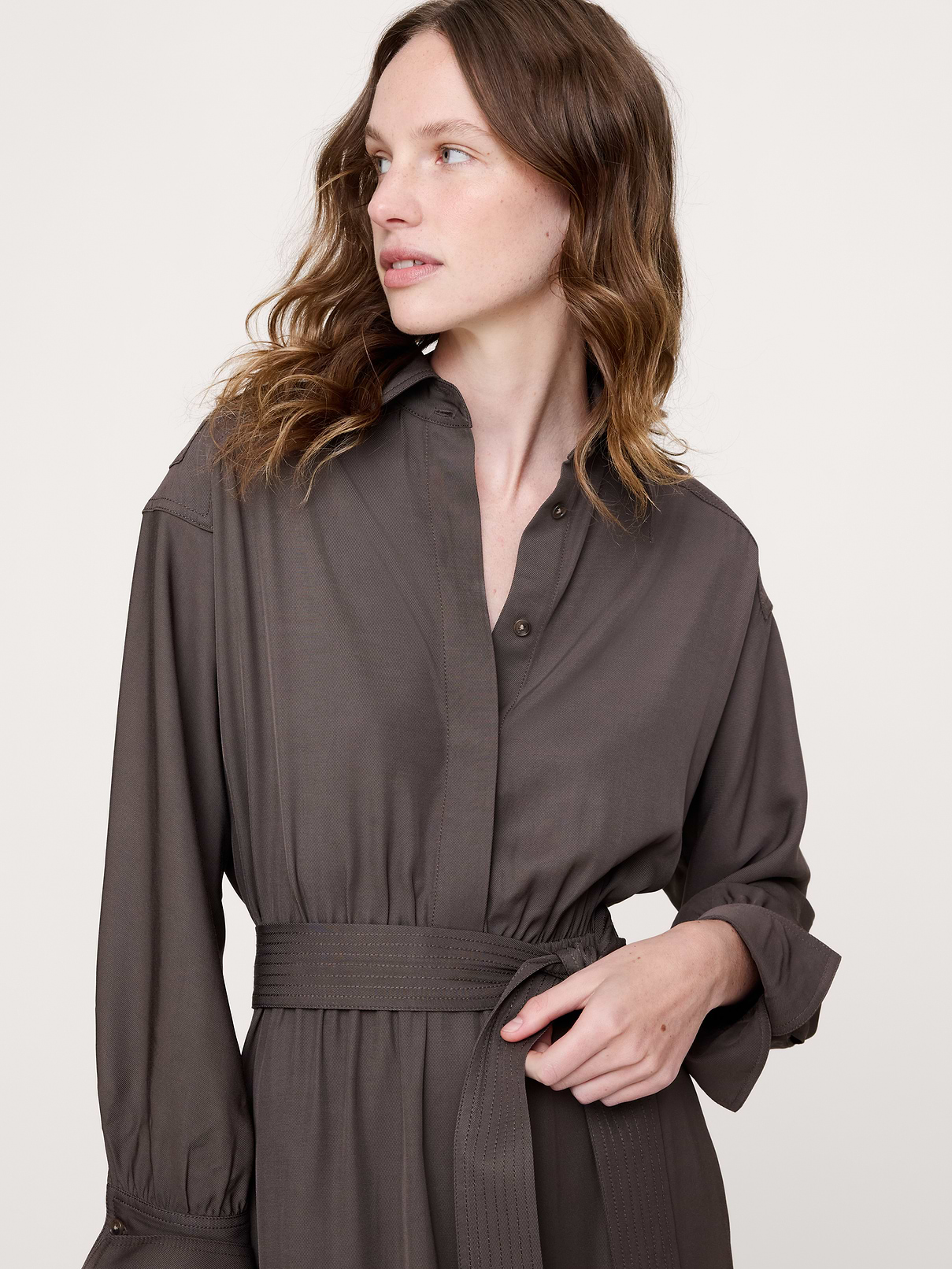 Image number 4 showing, Viscose Midi Shirt Dress