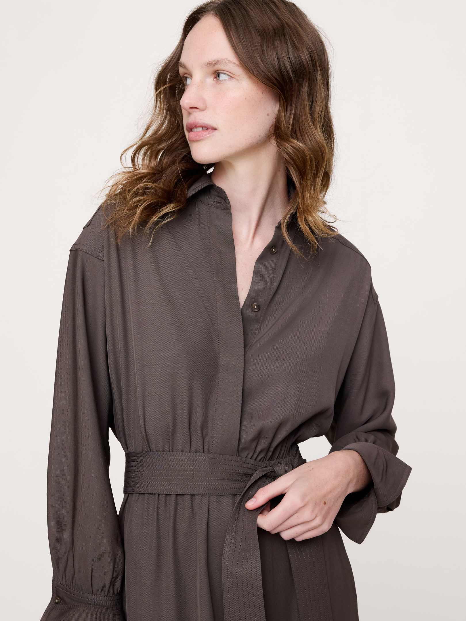 Image number 4 showing, Viscose Midi Shirt Dress