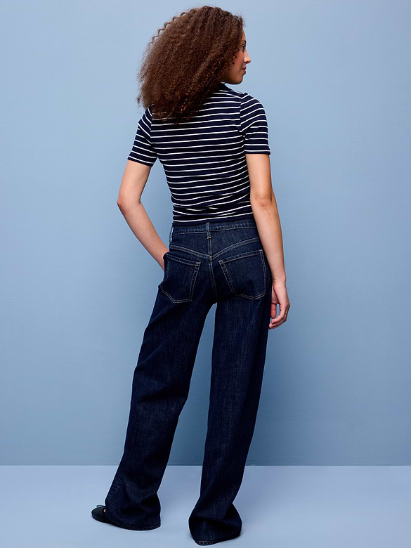 Mid-Rise Slouchy Wide-Leg Jeans