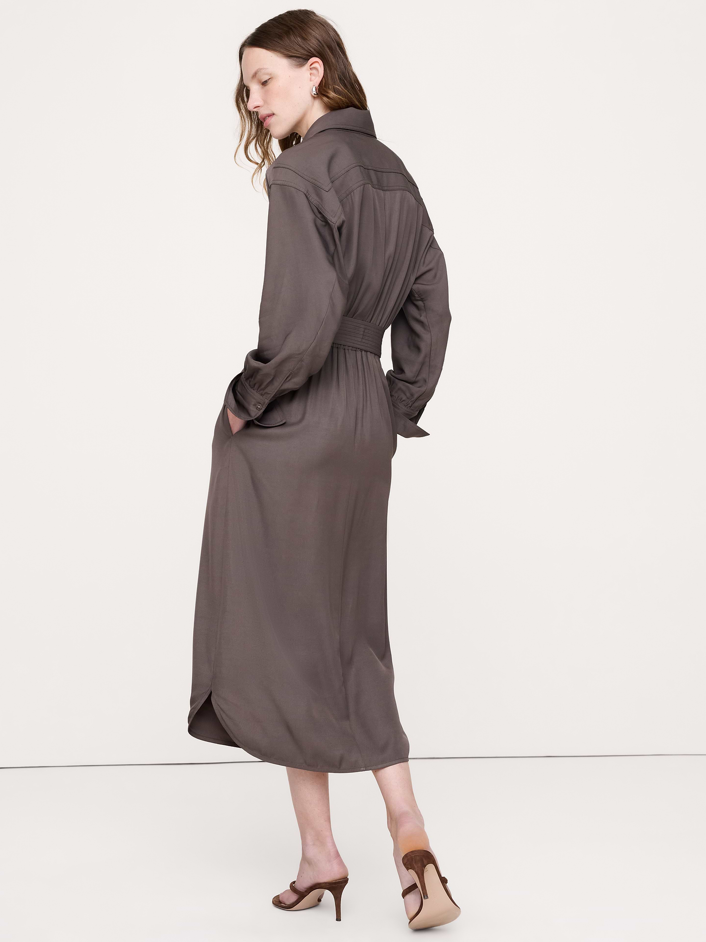 Image number 3 showing, Viscose Maxi Shirt Dress