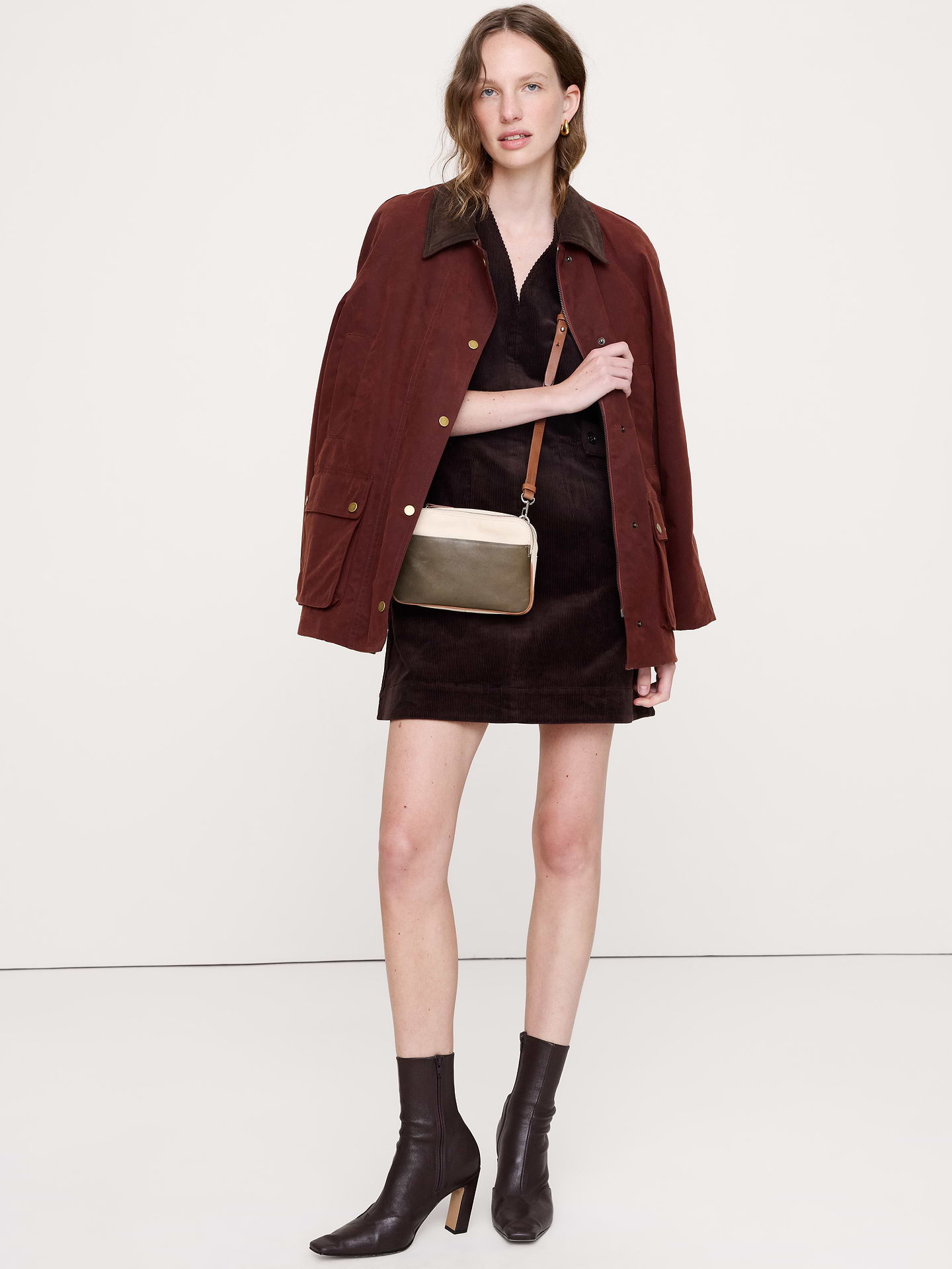 Image number 6 showing, Corduroy Side-Button Mini Dress