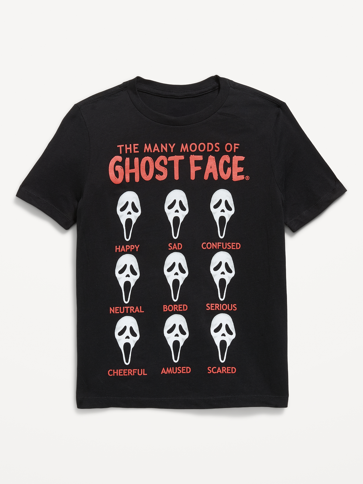 Image number 1 showing, Ghost Face™ Gender-Neutral Graphic T-Shirt for Kids
