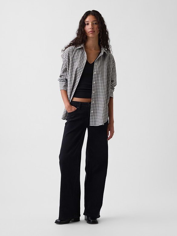 Low Rise Stride Wide-Leg Jeans