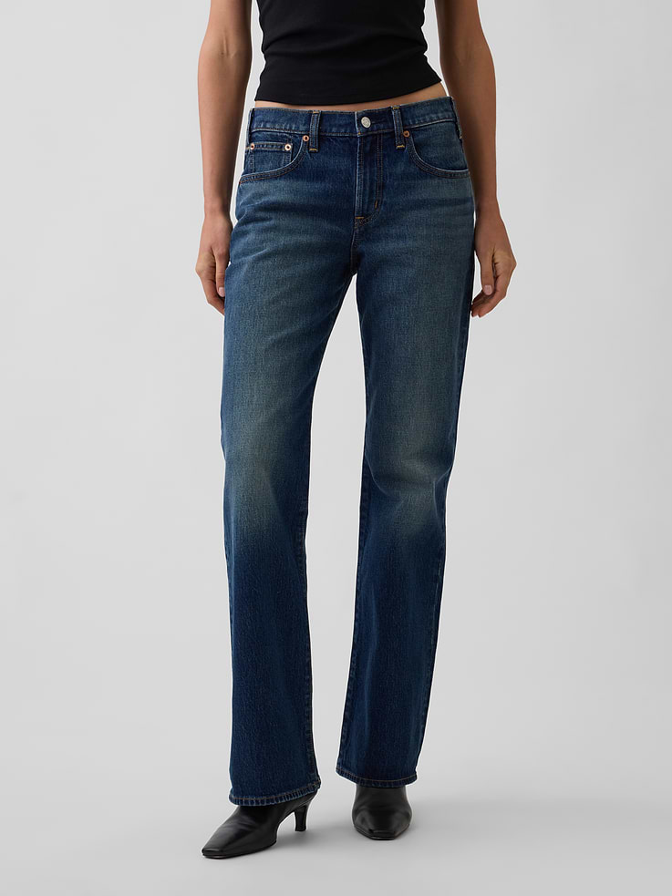 Image number 2 showing, Mid Rise Relaxed Flare Jeans