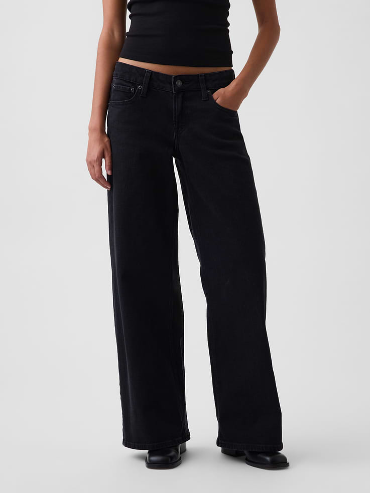Image number 2 showing, Low Rise Stride Wide-Leg Jeans