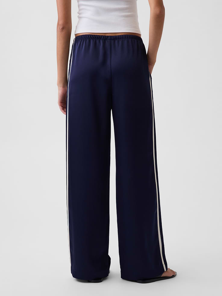Image number 5 showing, Satin Easy Wide-Leg Pants