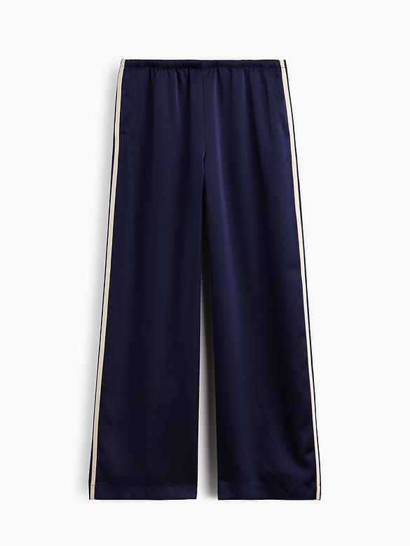 Satin Easy Wide-Leg Pants