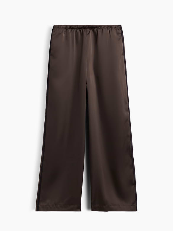 Satin Easy Wide-Leg Pants