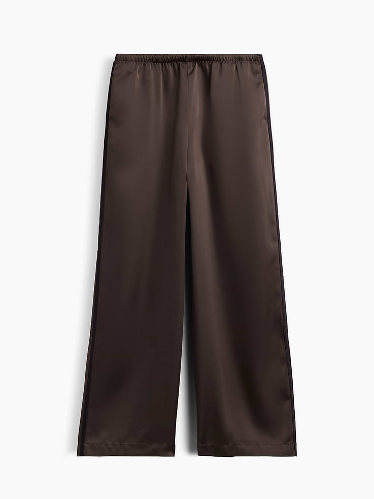 Image number 6 showing, Satin Easy Wide-Leg Pants