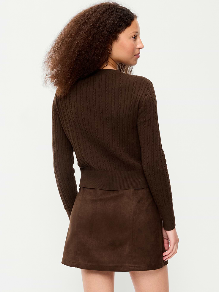 Image number 2 showing, SoSoft Cotton Crew-Neck Cardigan Sweater