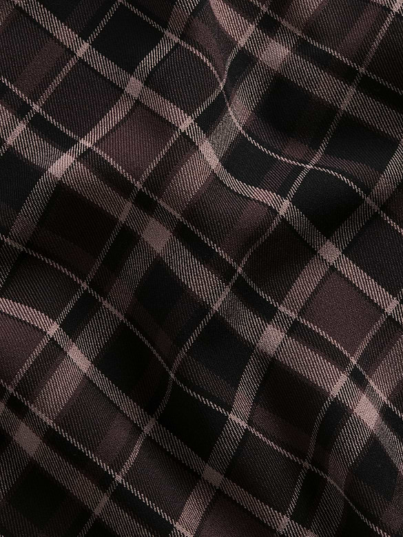 Plaid Easy Knee-Length Skirt
