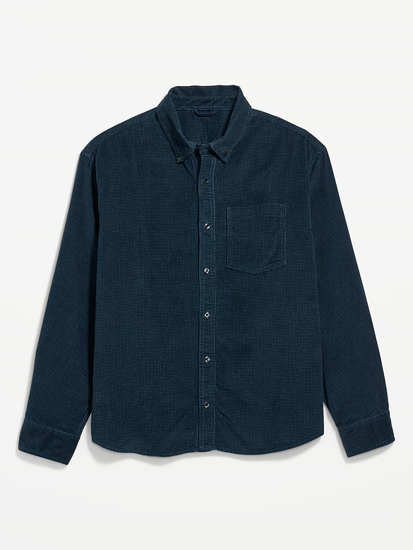 Loose Fit Long-Sleeve Corduroy Shirt