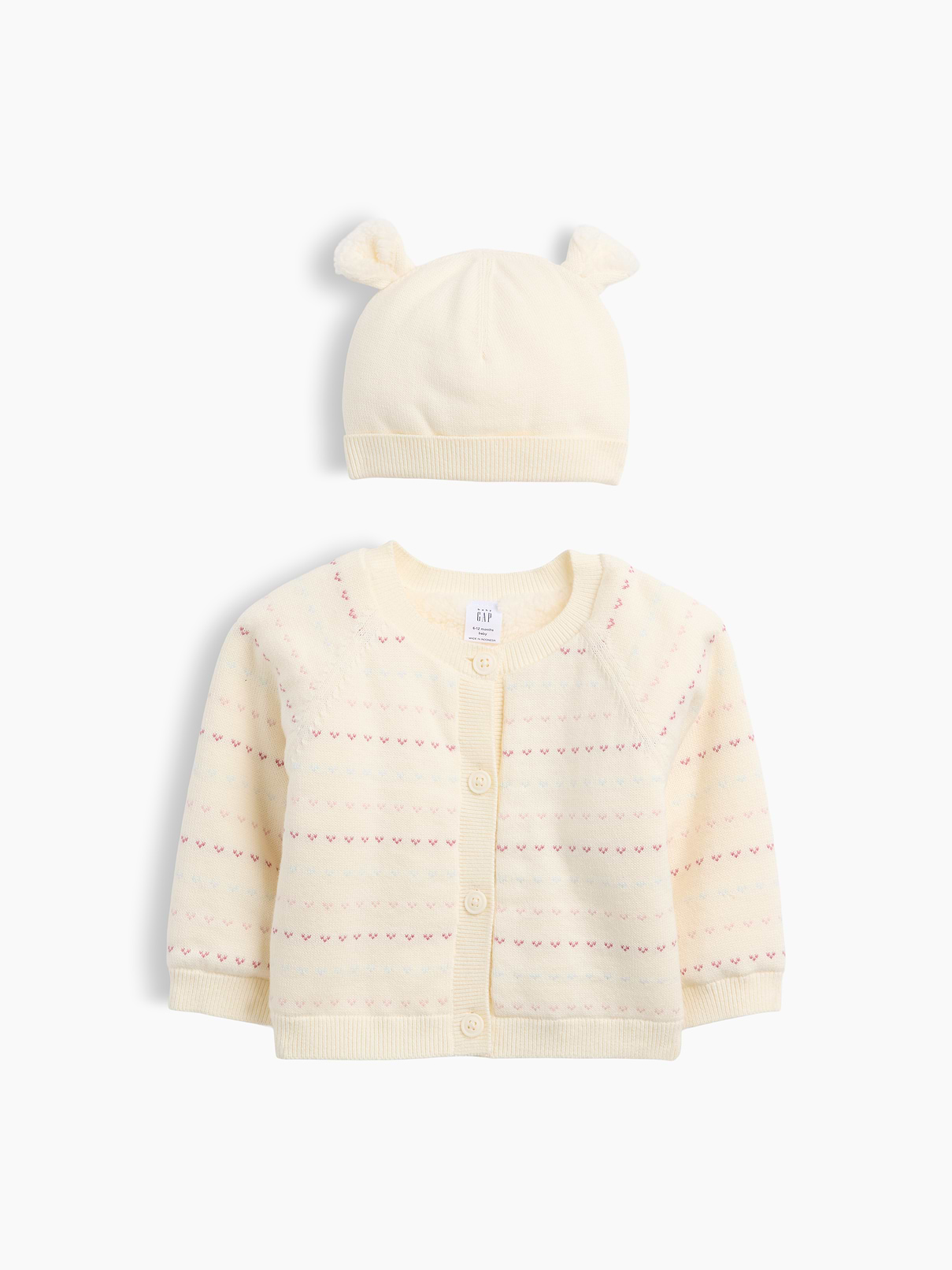 Baby Sherpa-Lined Cardigan Sweater Set