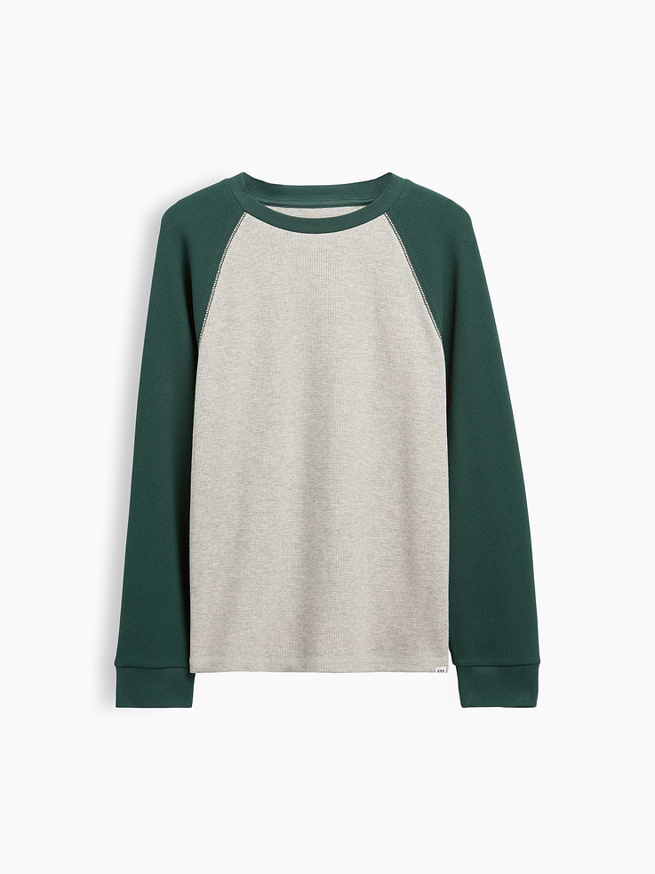 L'image numéro 1 présente T-shirt gaufré à manches raglan pour Enfant