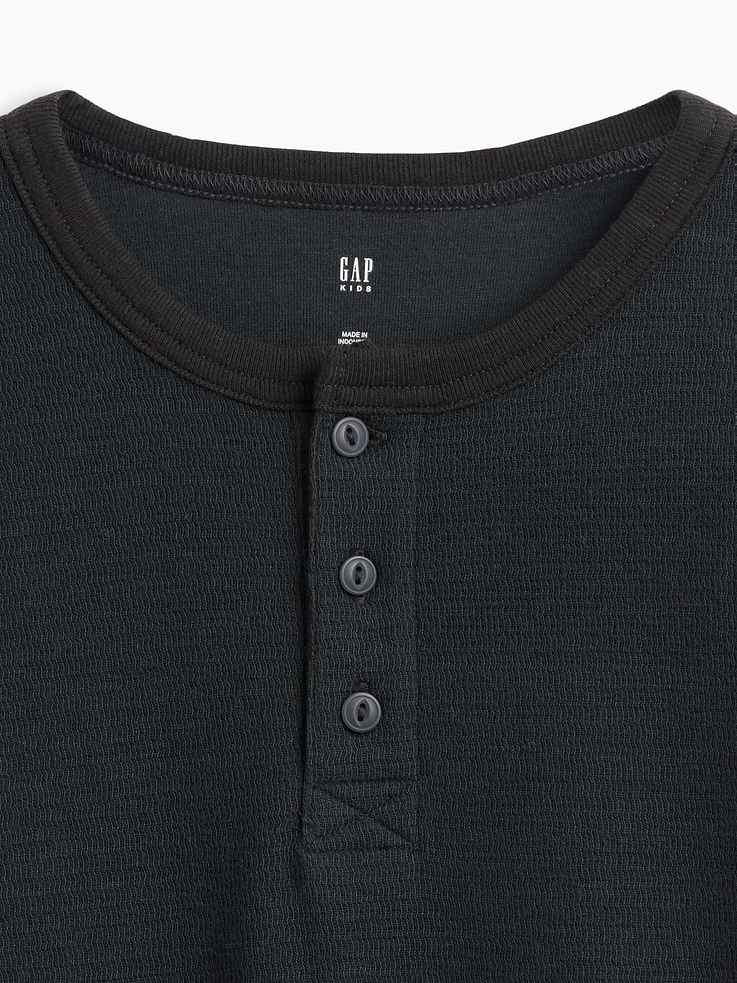 Image 3 of 3, Kids Relaxed Henley T-Shirt