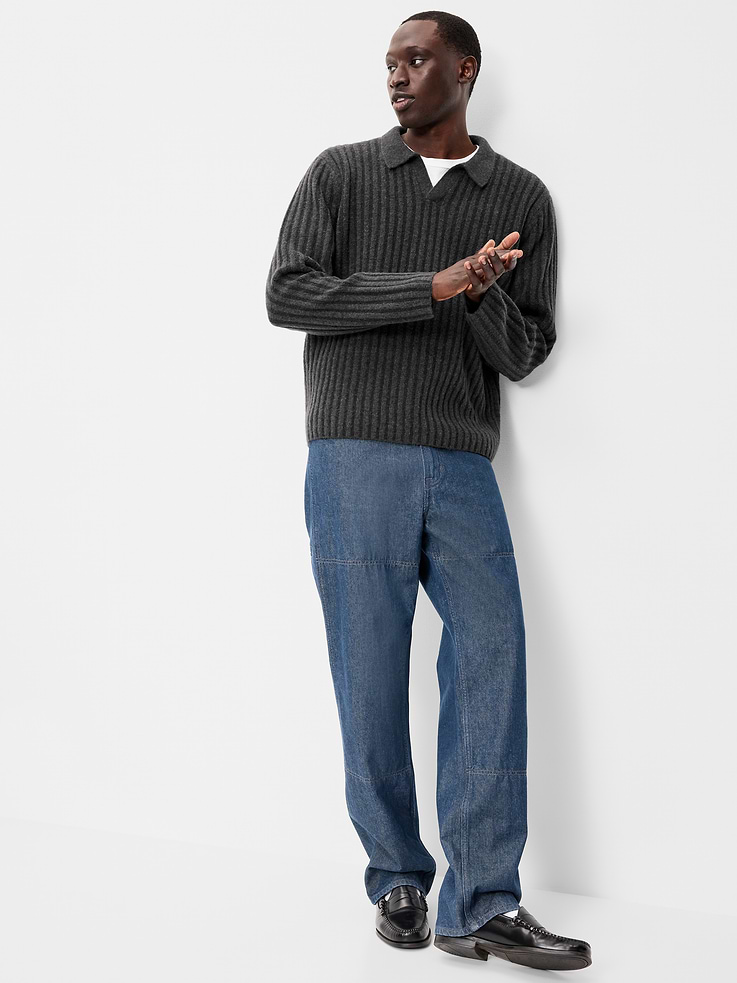 Image number 3 showing, Long-Sleeve Polo Sweater