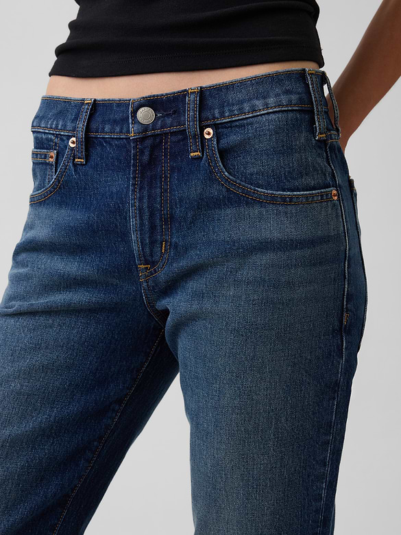 Mid Rise Relaxed Flare Jeans