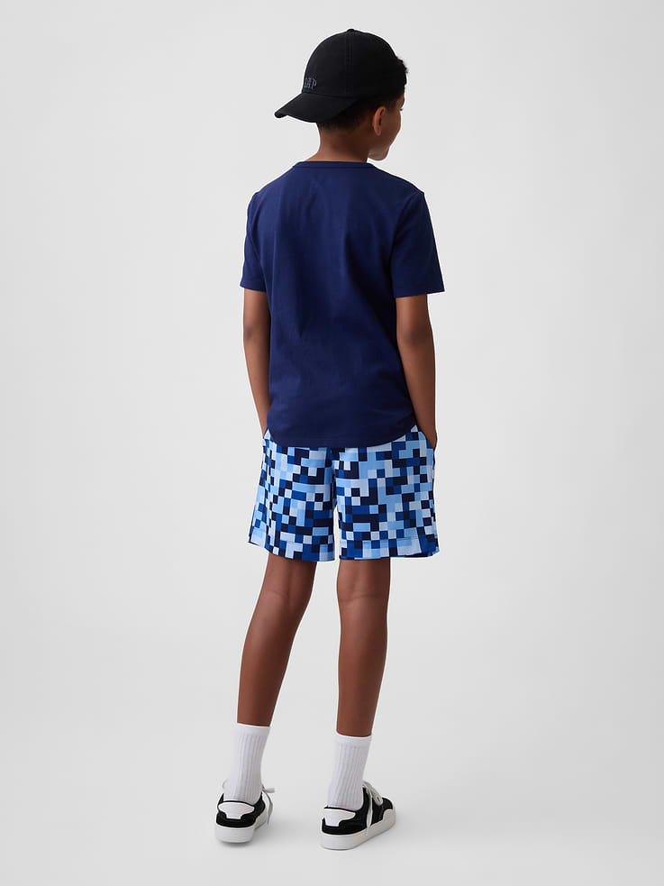 Image 3 of 4, Kids 100% Recycled Pull-On Mesh Shorts