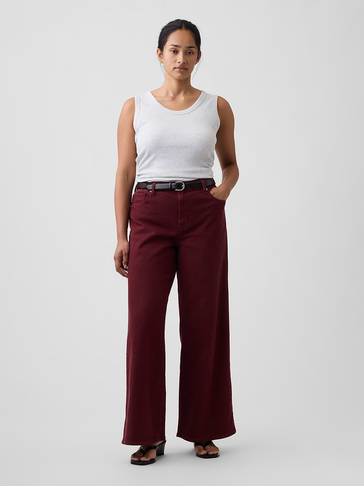 Image number 5 showing, Mid Rise Wide-Leg Jeans