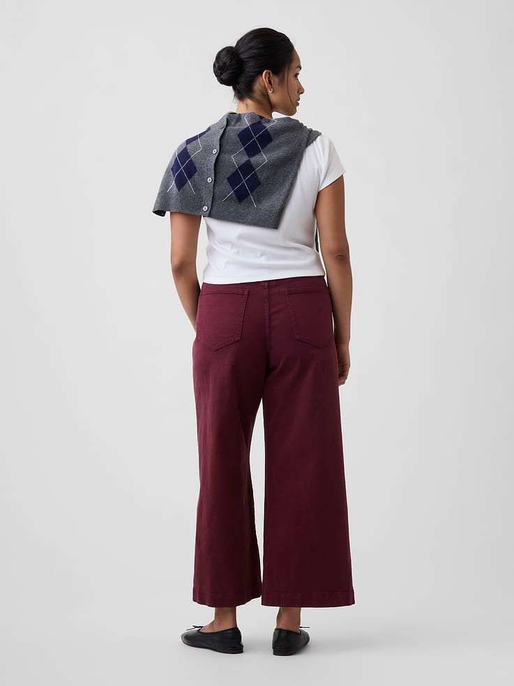Image number 6 showing, High Rise Wide-Leg Crop Jeans