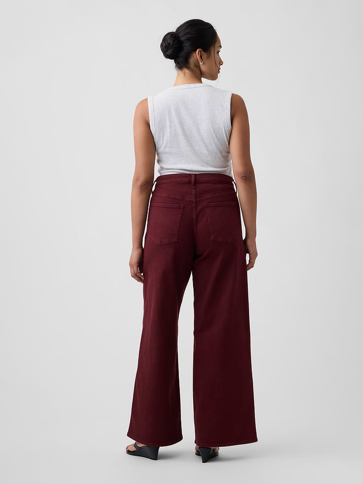 Image number 6 showing, Mid Rise Wide-Leg Jeans