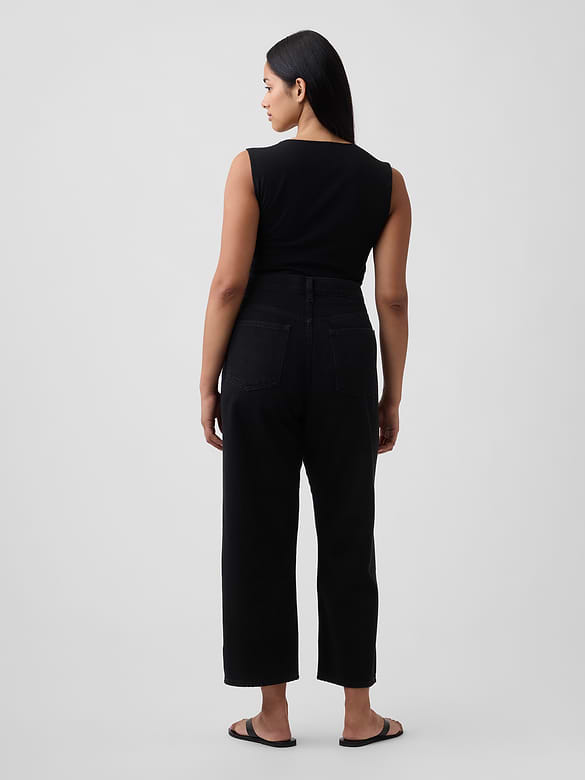 Low Slung SuperSoft Relaxed Straight Crop Jeans
