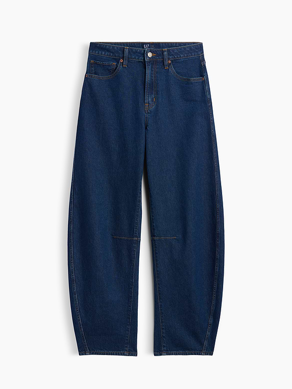 Curvy High Rise Barrel Jeans