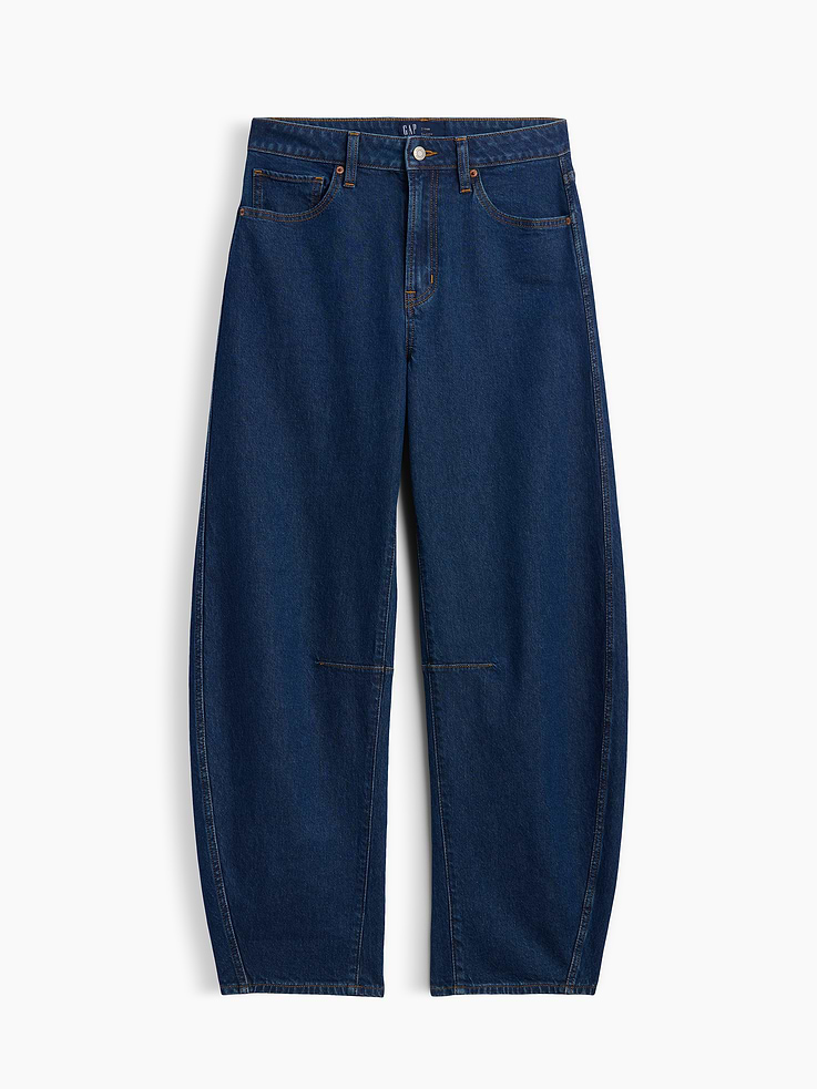 Image number 5 showing, Curvy High Rise Barrel Jeans