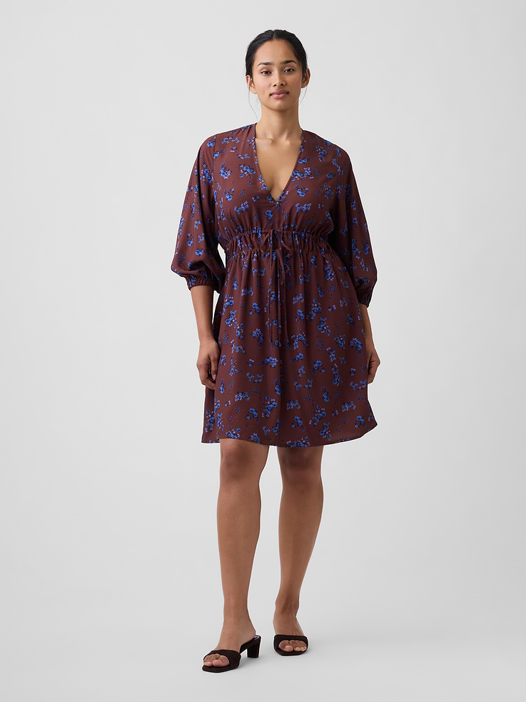 Image number 4 showing, Tie-Front Mini Dress