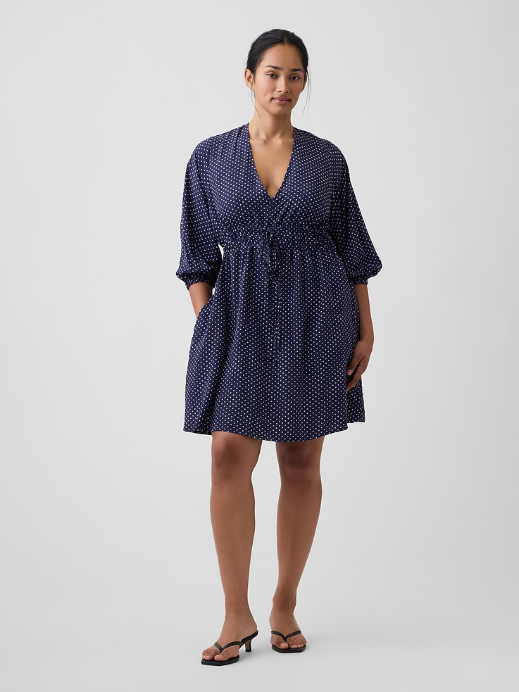 Image number 4 showing, Tie-Front Mini Dress