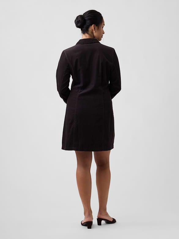 Fitted Collared Mini Dress