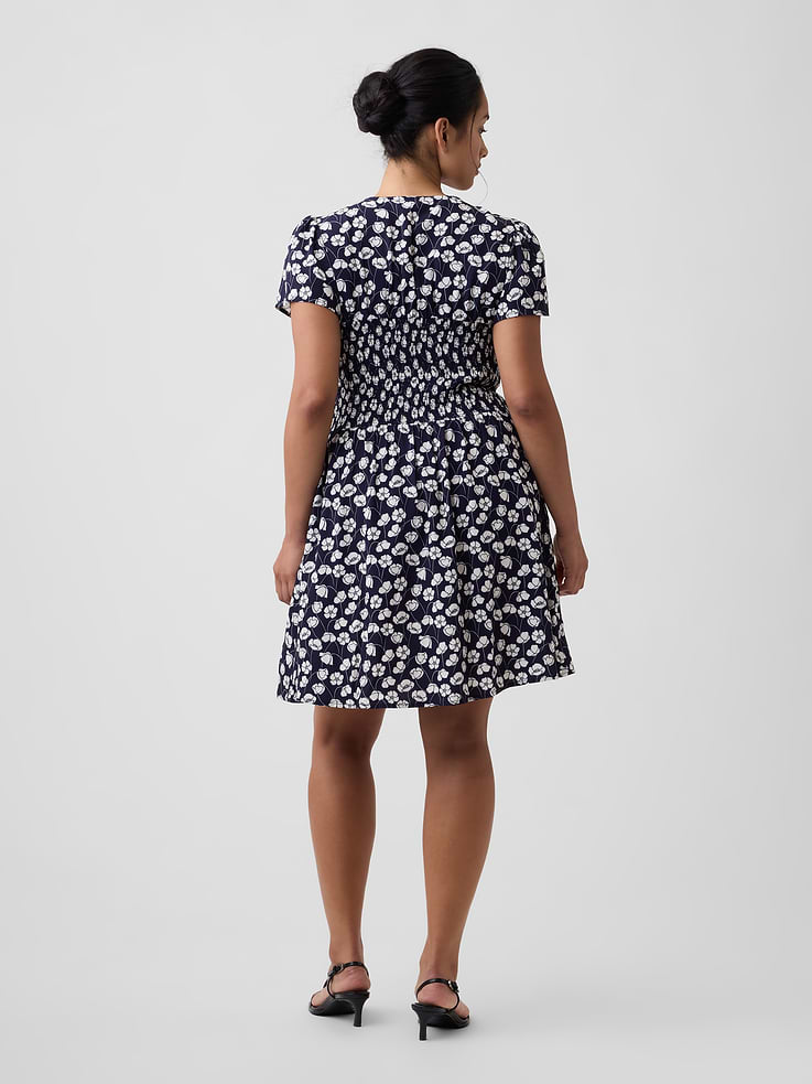 Image 5 of 6, Smocked Flutter Sleeve Mini Dress