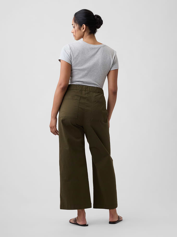 Image number 6 showing, Mid Rise Wide-Leg Khakis