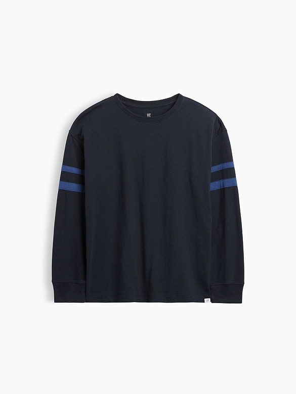 Kids Relaxed Varsity Crewneck T-Shirt