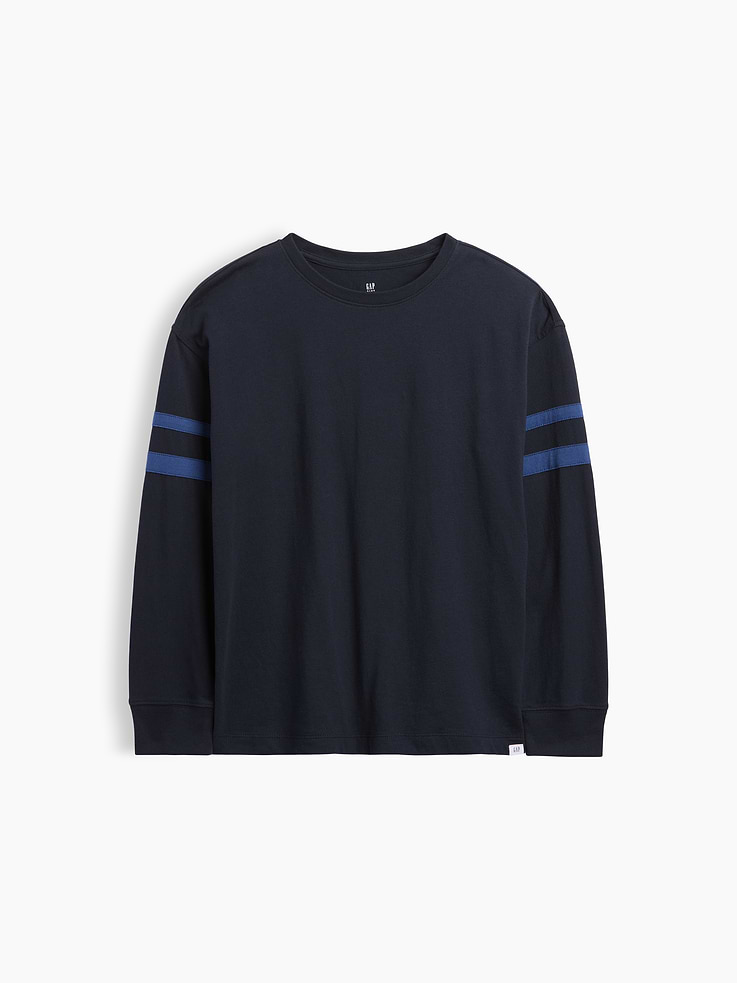 Image number 1 showing, Kids Relaxed Varsity Crewneck T-Shirt