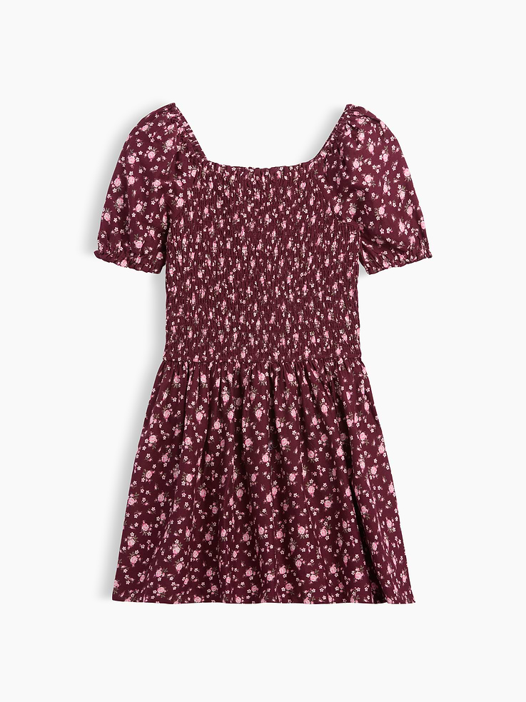 Image number 1 showing, Kids Smocked Puff Sleeve Dress