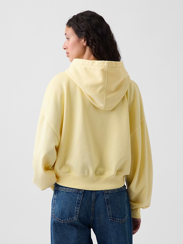 VintageSoft Logo Crop Hoodie