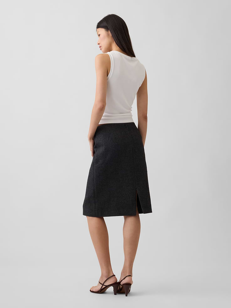Image number 2 showing, Herringbone Knee-Length Skirt