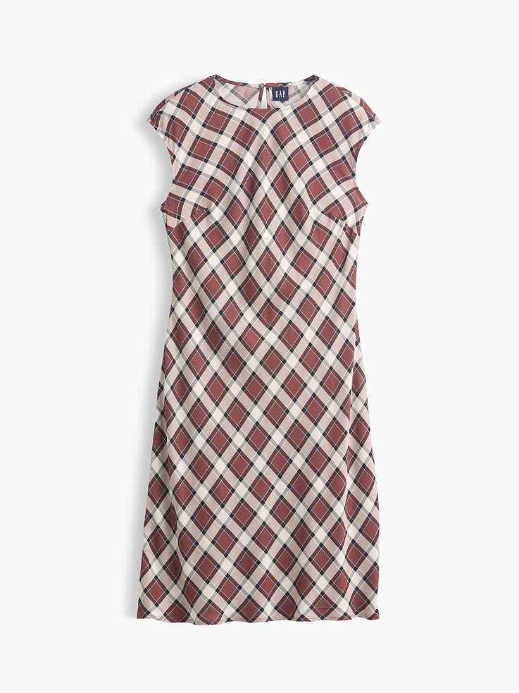Image 6 of 6, Cap-Sleeve Knee-Length Dress