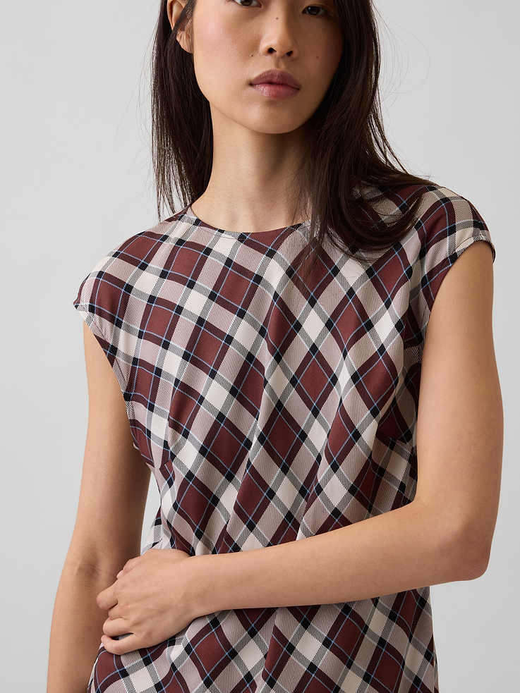 Image 5 of 6, Cap-Sleeve Knee-Length Dress