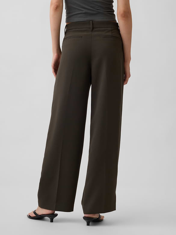 365 Low Rise Pleated Wide-Leg Trousers
